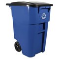 Eat-In Rubbermaid Commercial Products  Brute Rollout Container Square; Plastic - Blue EA885092